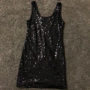 Black sequence dress